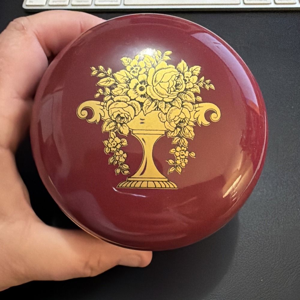 The San Francisco Music Box Company Red And Gold Trinket Box